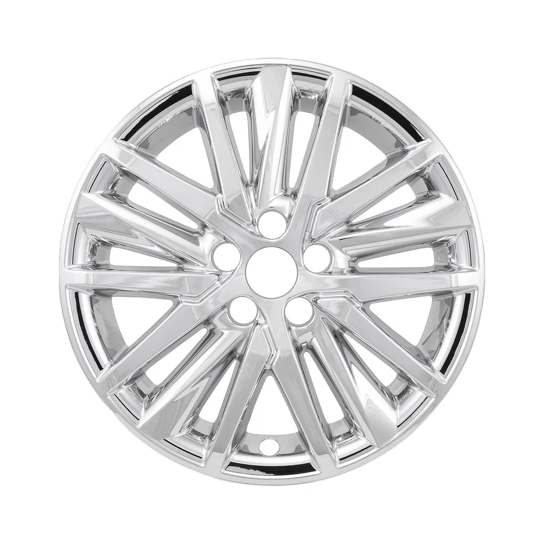 IMP480X – COAST2COAST Wheel Skin, 18 Inch 15 Spokes Snap-On Plated Chrome ABS Plastic Set Of 4 Fits Over And Into OEM...